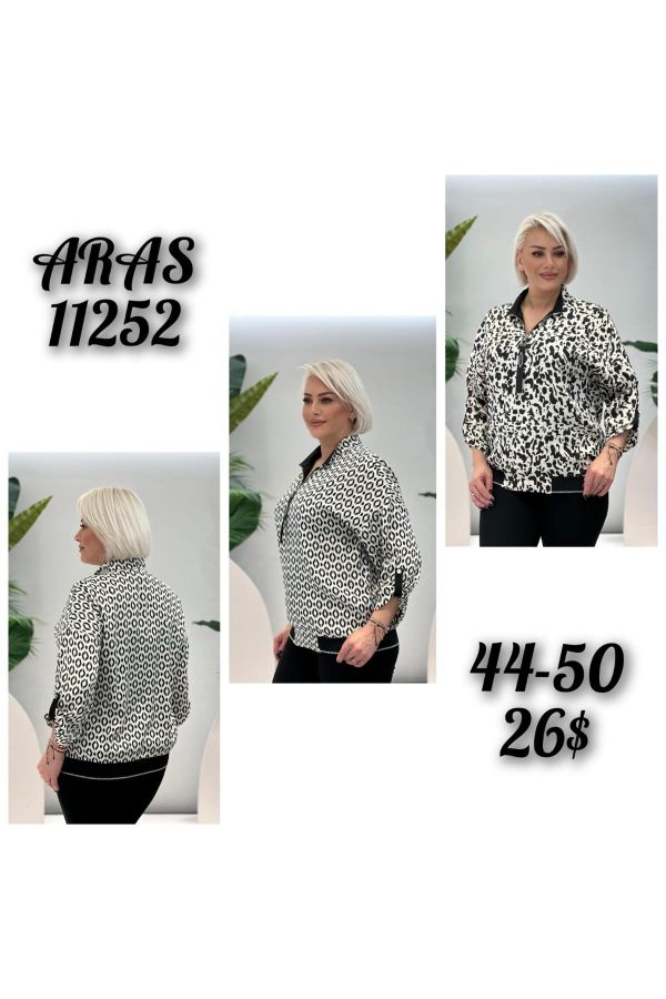 Изображение Aras 11252xl DESEN 02 Женская блузка большого размера