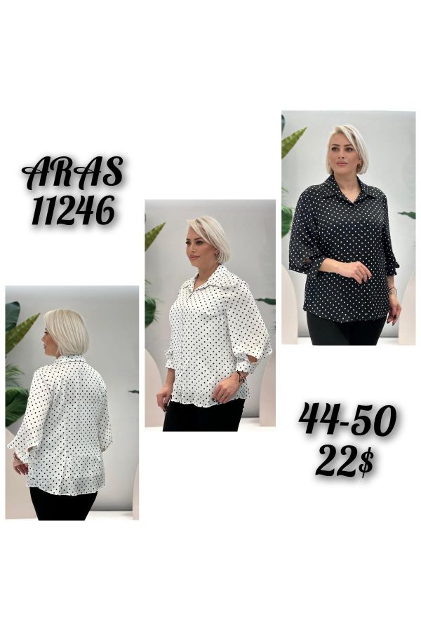 Изображение Aras 11246xl ЧЕРНЫЙ Женская блузка большого размера