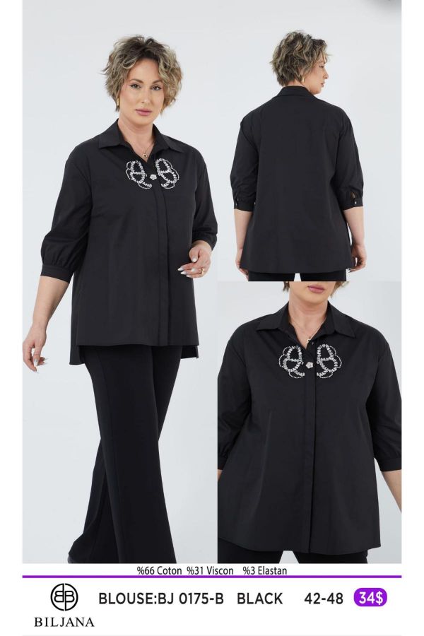 Picture of Biljana 0175xl BLACK Plus Size Women Suit