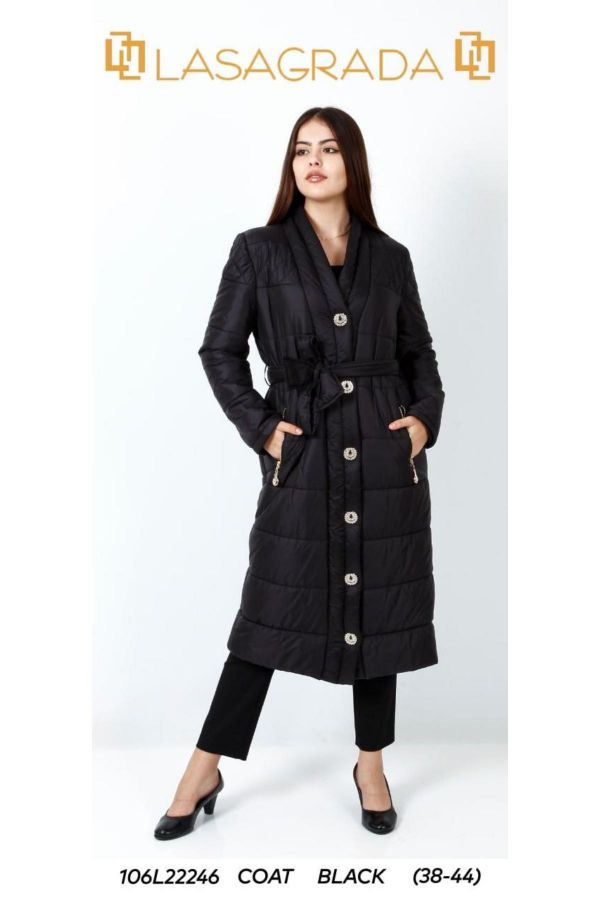 Picture of Lasagrada 106L22246 BLACK Women Puffer Coat