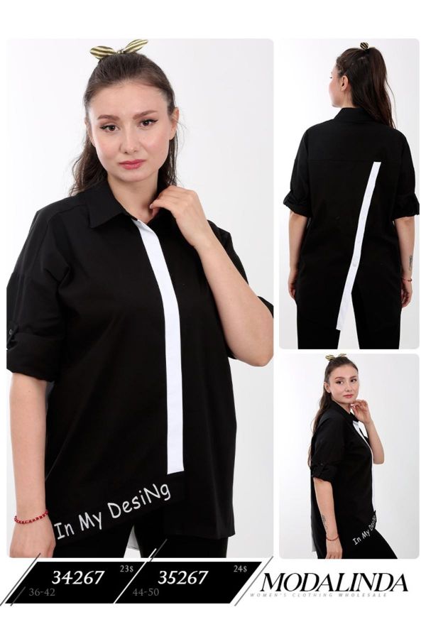 Picture of Modalinda 34267 BLACK Women Blouse