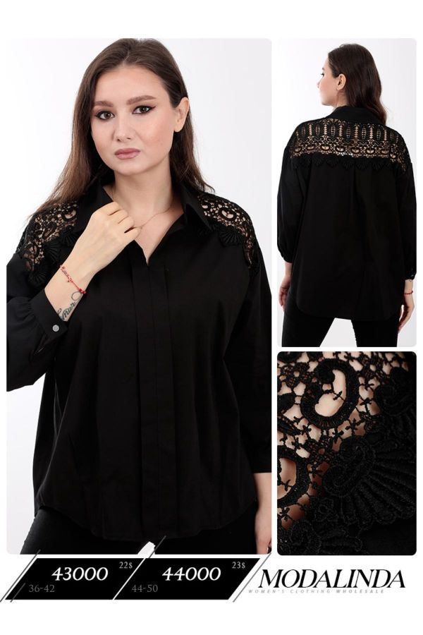 Picture of Modalinda 43000 BLACK Women Blouse