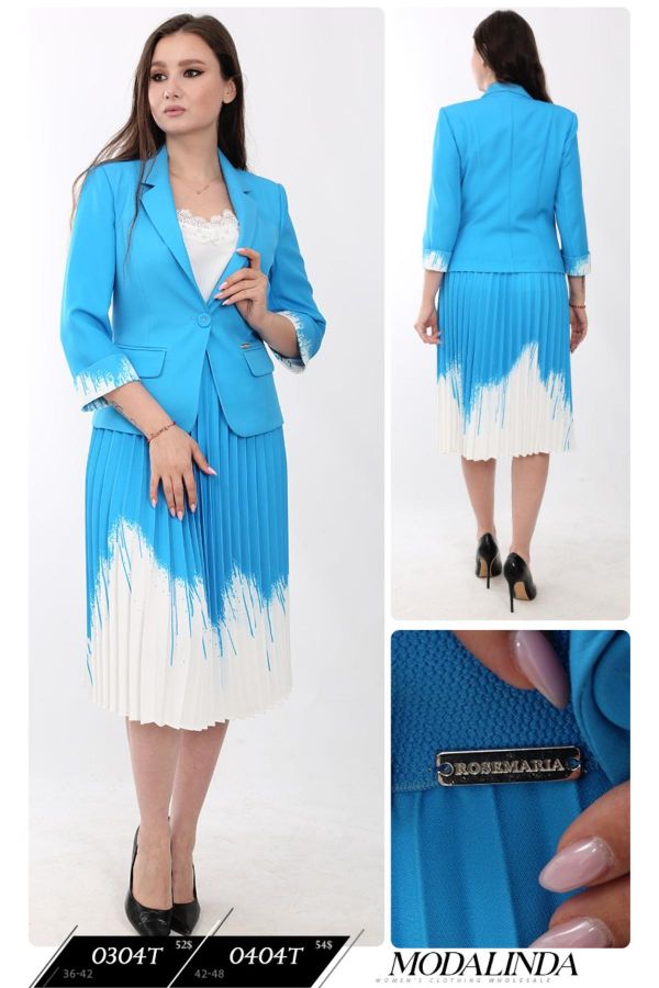 Picture of Modalinda 0304T BLUE Women Suit