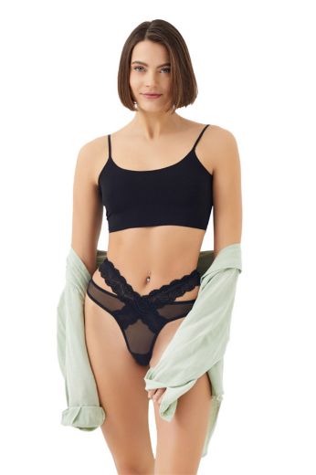 Picture of Cottonhill CH61241105SY BLACK Womens Panties