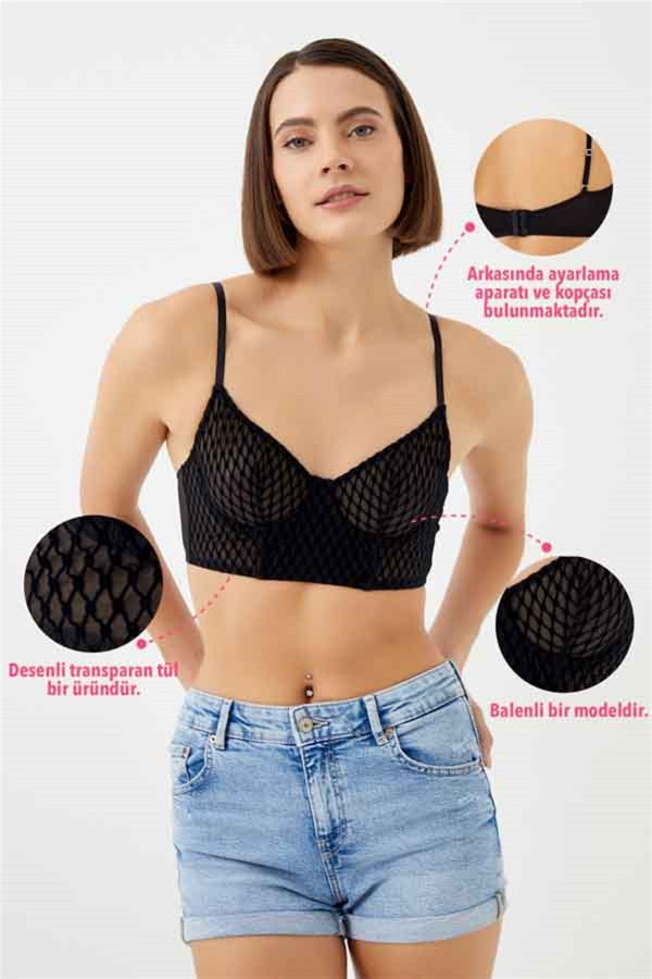 Picture of Cottonhill CH10452008SY BLACK Womens Bralettes