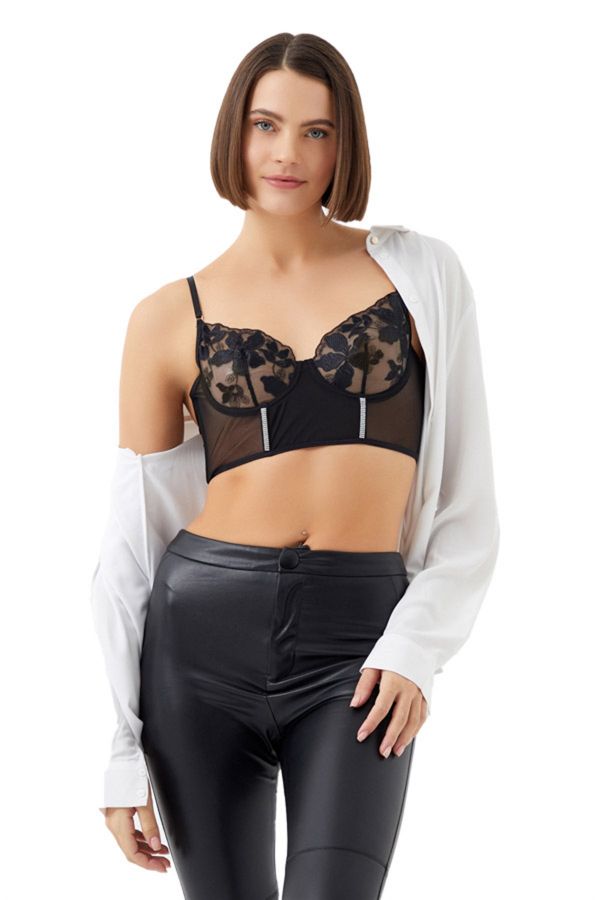 Picture of Cottonhill CH10531107SY BLACK Womens Bralettes