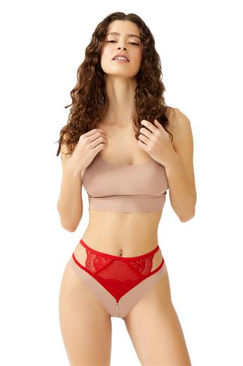 Picture of Cottonhill CH61101106KR RED Womens Panties