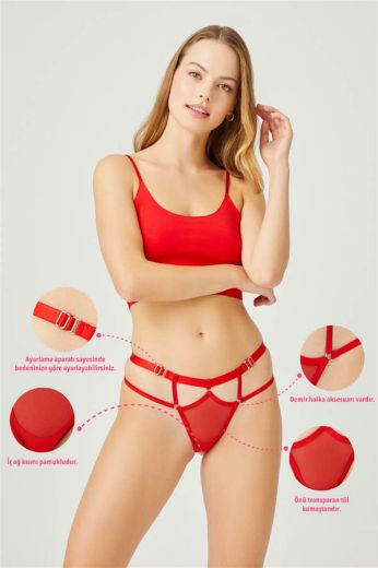 Picture of Cottonhill CH61091107KR RED Womens Panties