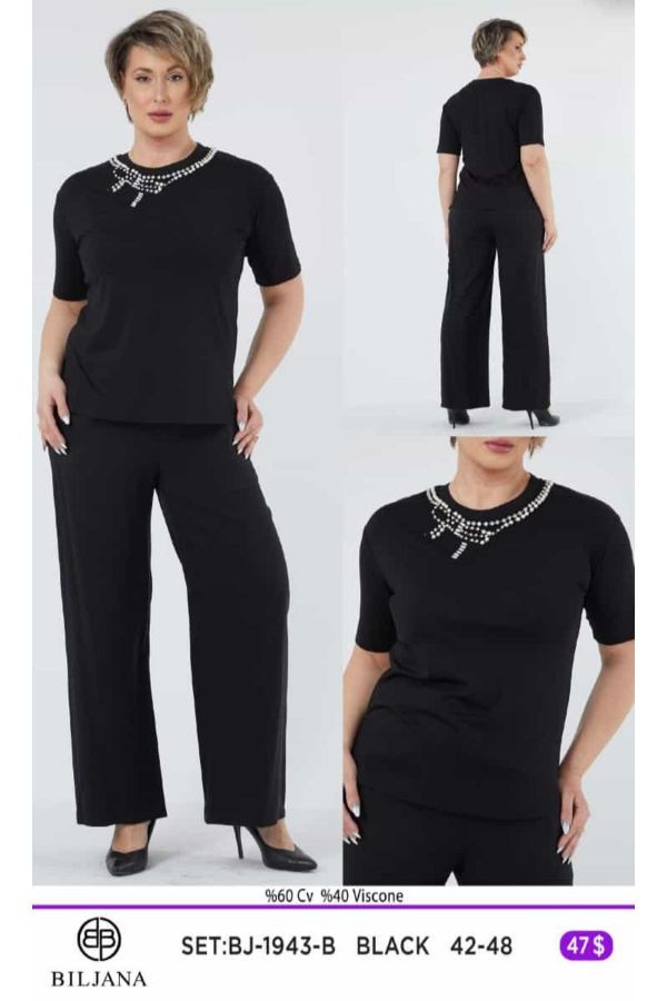 Picture of Biljana 1943xl BLACK Plus Size Women Suit