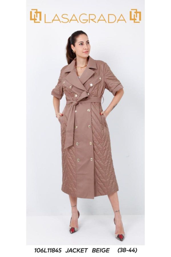 Picture of Lasagrada 106L11845 BEIGE Women Puffer Coat