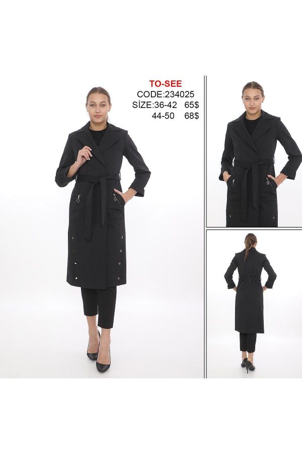 Picture of To-see 234025 BLACK Women Puffer Coat
