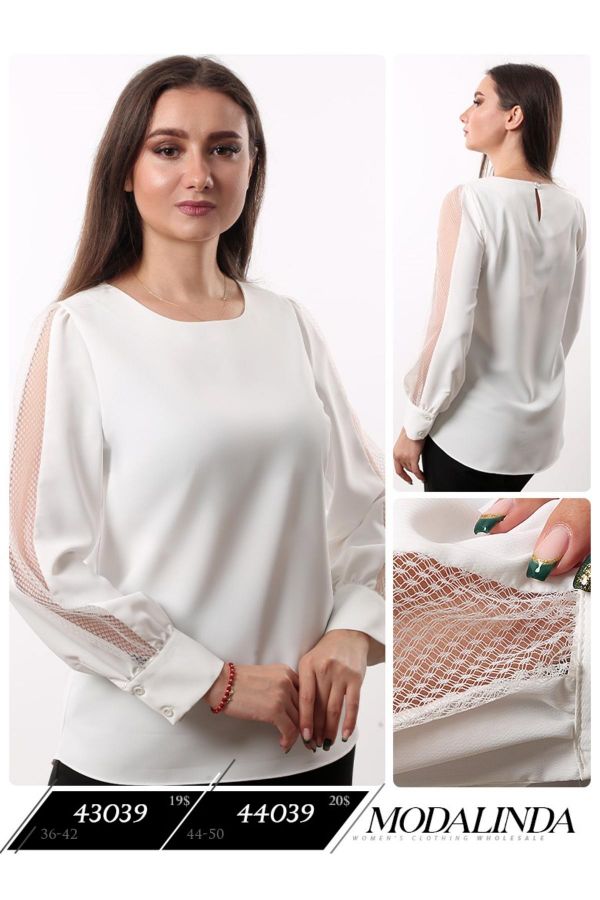 Picture of Modalinda 43039 ECRU Women Blouse