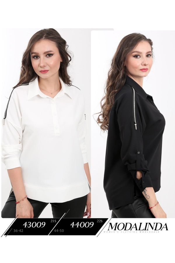 Picture of Modalinda 43009 BLACK Women Blouse