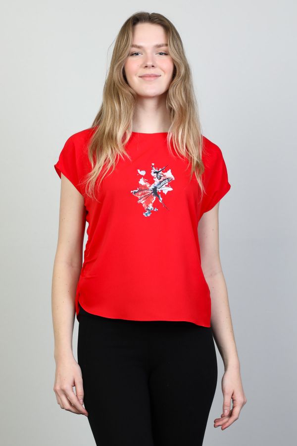 Picture of Modalinda 43071 RED Women Blouse