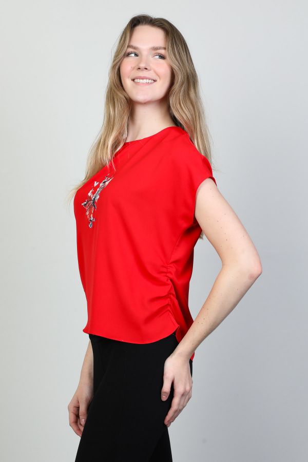 Picture of Modalinda 43071 RED Women Blouse