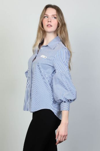 Picture of Modalinda 43133 BLUE Women Blouse