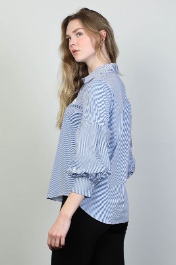 Picture of Modalinda 43133 BLUE Women Blouse