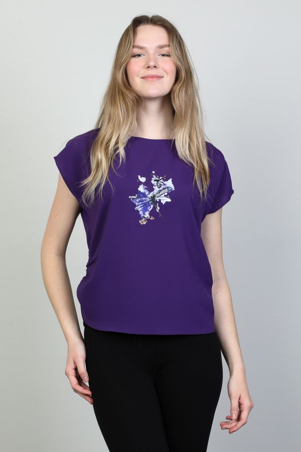 Picture of Modalinda 43071 PURPLE Women Blouse