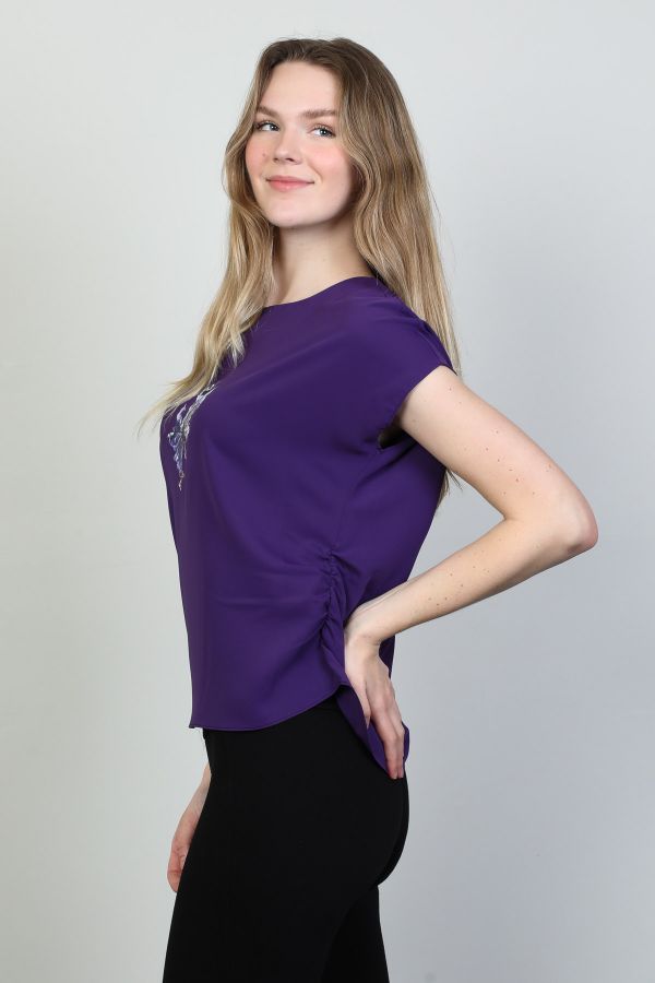 Picture of Modalinda 43071 PURPLE Women Blouse