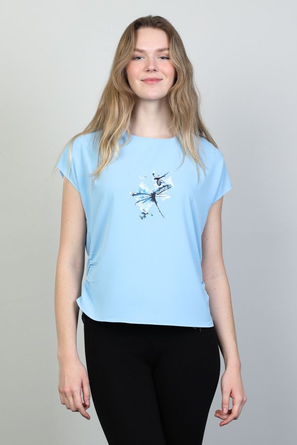 Picture of Modalinda 43071 TURQUOISE Women Blouse