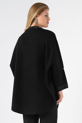 Picture of Nelly 100400016-siyah BLACK Women Plus Size Cardigan