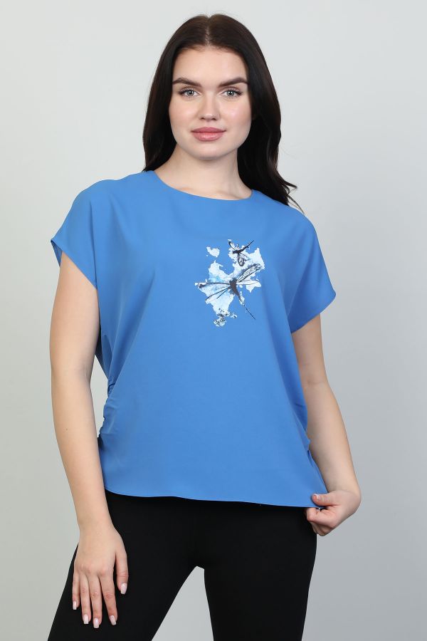 Picture of Modalinda 43071 BLUE Women Blouse