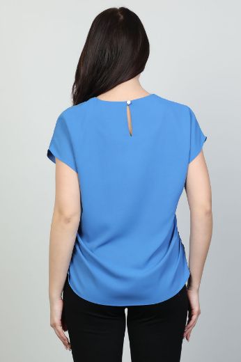 Picture of Modalinda 43071 BLUE Women Blouse