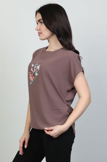 Picture of Modalinda 43071 MINK Women Blouse