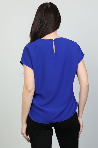 Picture of Modalinda 43071 NAVY BLUE Women Blouse