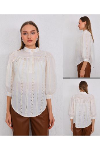 Picture of ES-Q E5018 ECRU Women Blouse