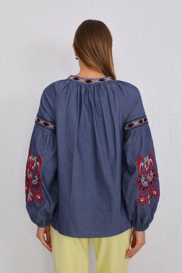 Picture of ES-Q E2435 DARK GREY Women Blouse