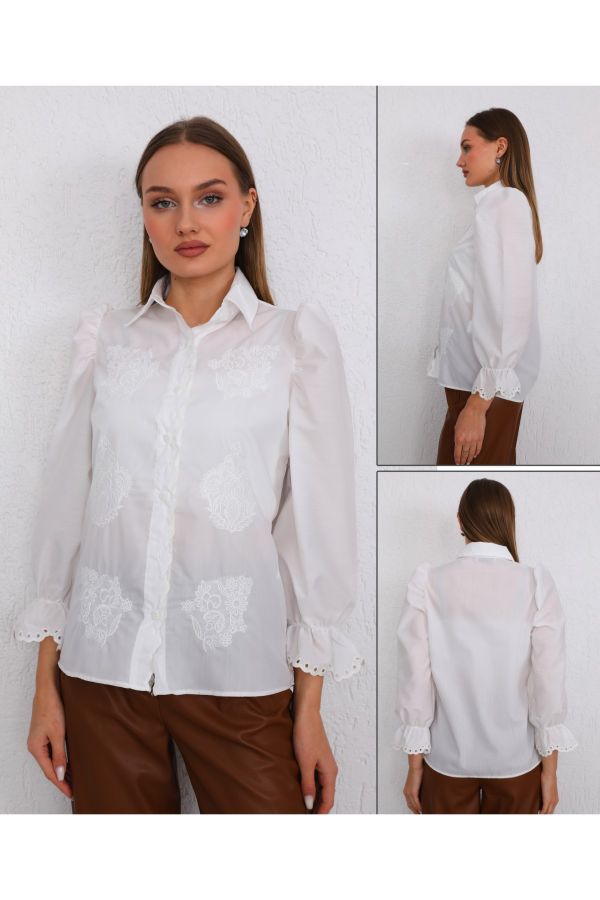 Picture of ES-Q E1908 WHITE Women Shirt