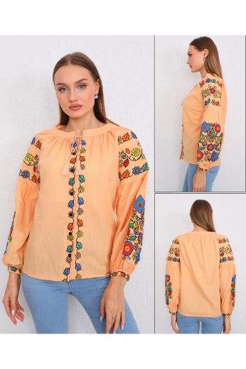 Picture of ES-Q E1791 ORANGE Women Blouse