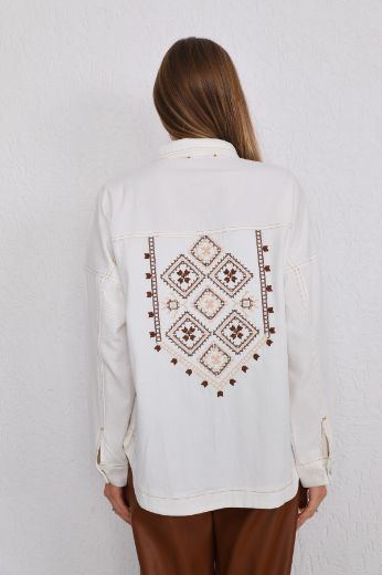 Picture of ES-Q E5572 WHITE Women Blouse