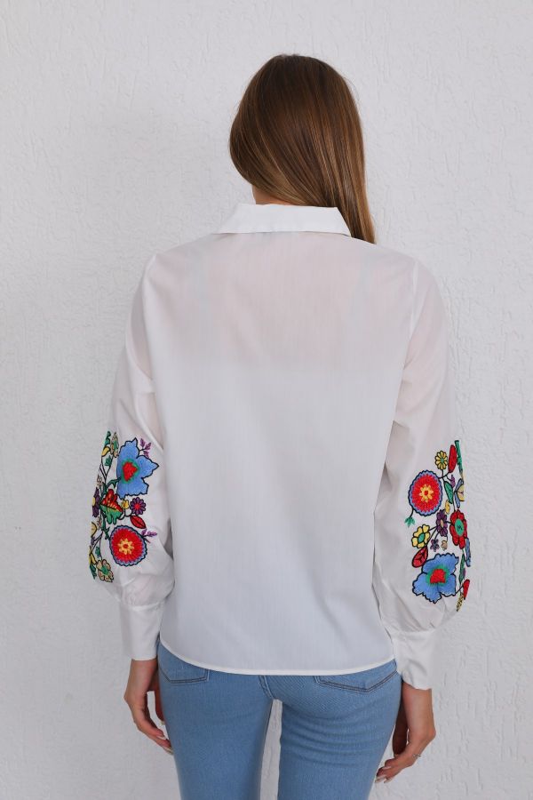 Picture of ES-Q E2329 WHITE Women Blouse