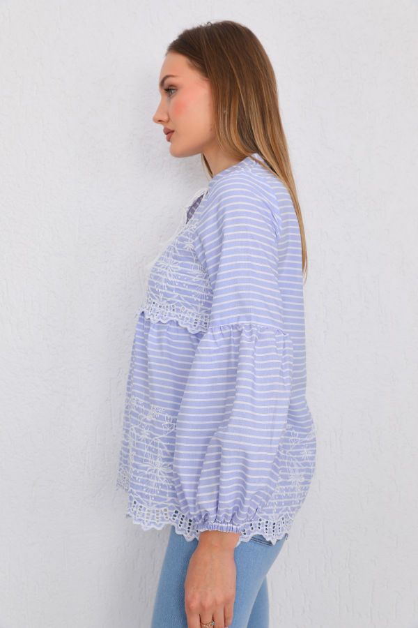 Picture of ES-Q E1853-1 PATTERN Women Blouse