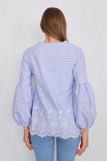 Picture of ES-Q E1853-1 PATTERN Women Blouse