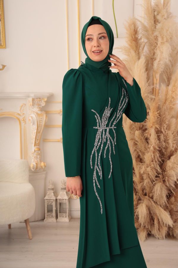 Изображение Tuana Life 1100 ИЗУМРУД Женское платье большого размера 