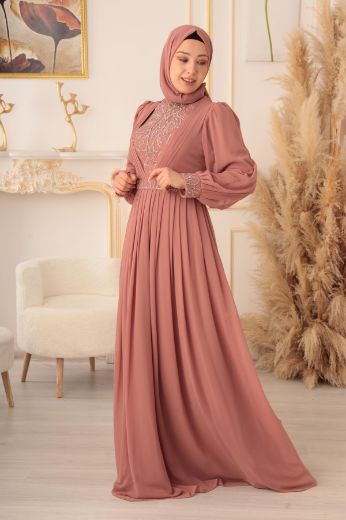 Picture of Tuana Life 17926 CAMEL Women Evening Dress