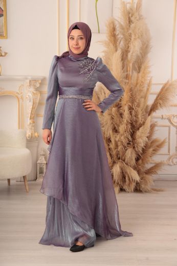 Picture of Tuana Life 18210 LAVENDER Women Evening Gown