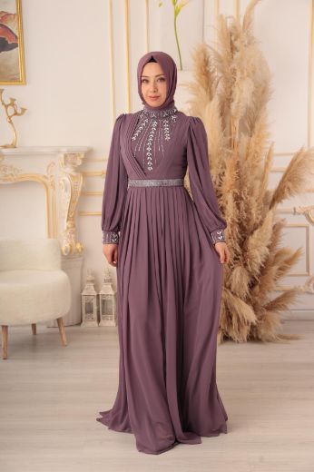 Picture of Tuana Life 17927 LAVENDER Women Evening Gown