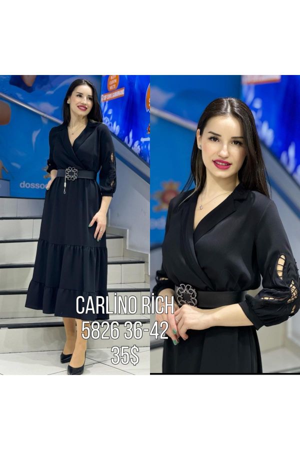 Carlino 5826 SIYAH Kadın Elbise resmi