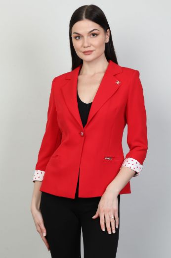 Fimore 5627-6 KIRMIZI Kadın Ceket resmi