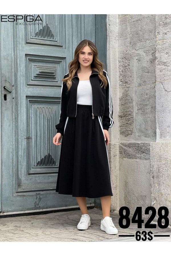 Picture of Espiga 8428 BLACK WOMANS SKIRT SUIT 