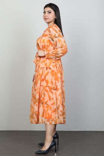 Roguee 2121xl TURUNCU Büyük Beden Kadın Elbise resmi