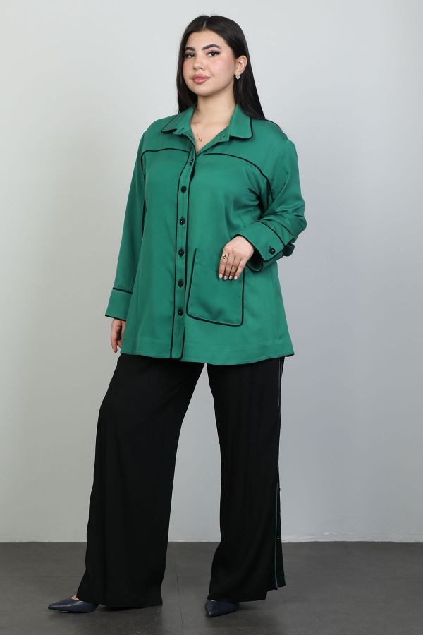 Picture of Dalida 47016xl GREEN Plus Size Women Suit