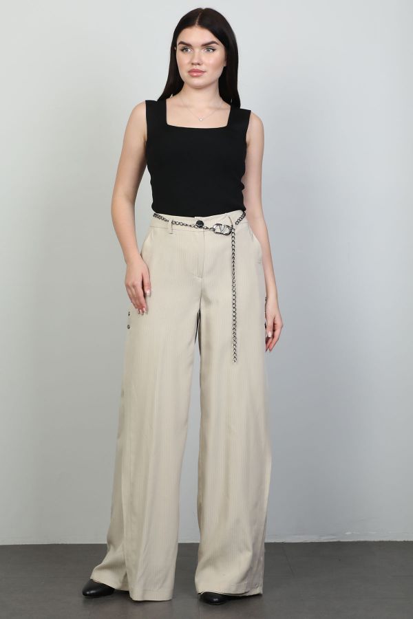 Picture of Vangeliza 24Y22055 BEIGE Women's Trousers