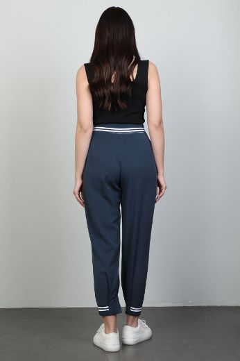 Picture of Vangeliza 24Y22058 NAVY BLUE Women's Trousers