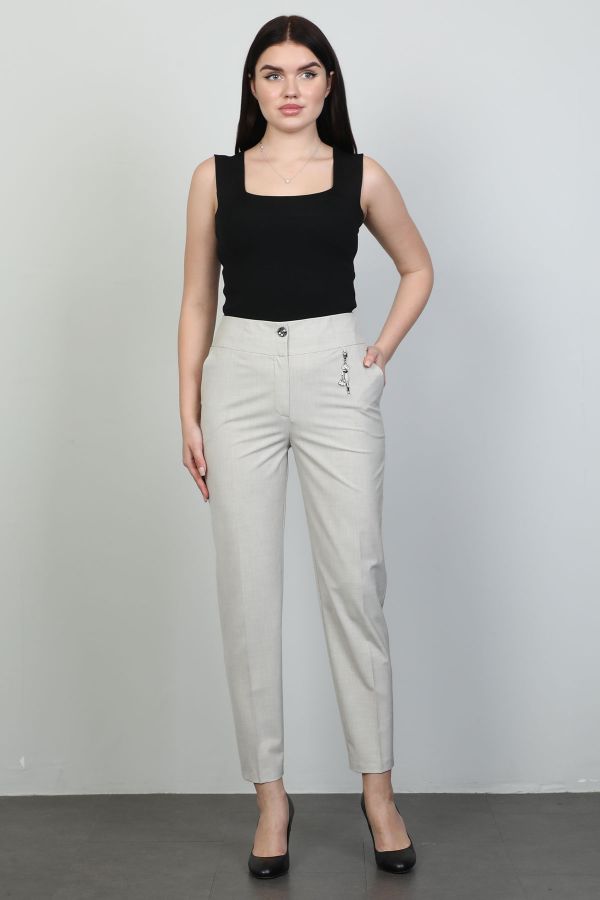 Picture of Vangeliza 24Y22069 BEIGE Women's Trousers