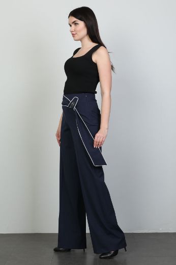 Picture of Vangeliza 24Y22052-1 NAVY BLUE Women's Trousers